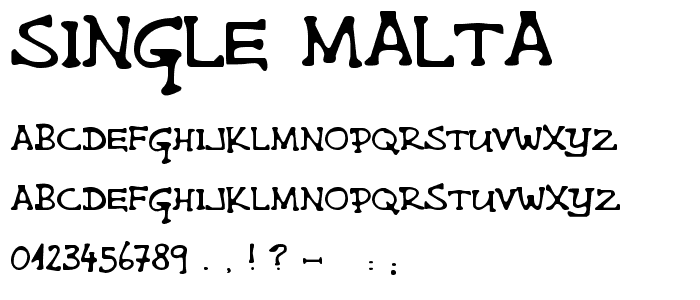 Single Malta font